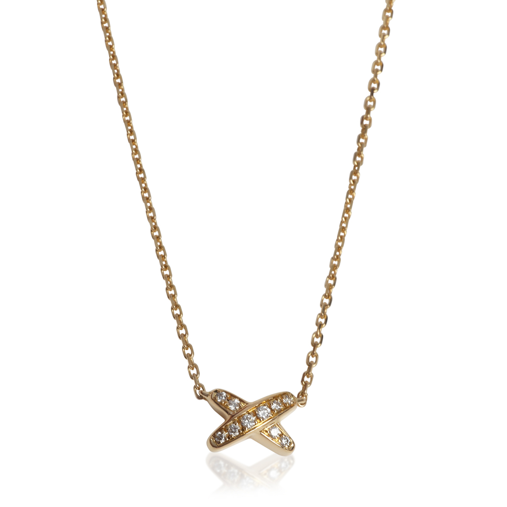 Chaumet Yellow Gold Diamond Small Model Jeux de Liens Pendant